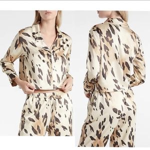 NWT Express Satin Leopard Sleep Shirt
